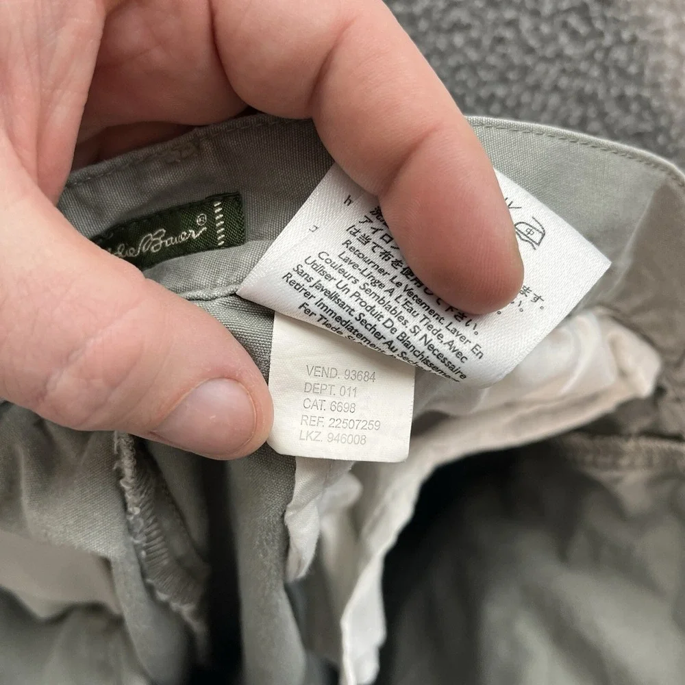 Eddie Bauer Shorts Womens 18 Green Duck Canvas Outdoors Hiking Camping‎ Workwear